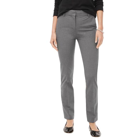 NWT J.Crew Factory Slim Fit Full-Length Trouser Pant Heather Grey Size 14 Tall - Picture 1 of 11